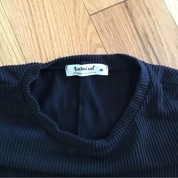 Three Bird Nest Black Sleeveless Muscle Tee - Picture 2 of 2